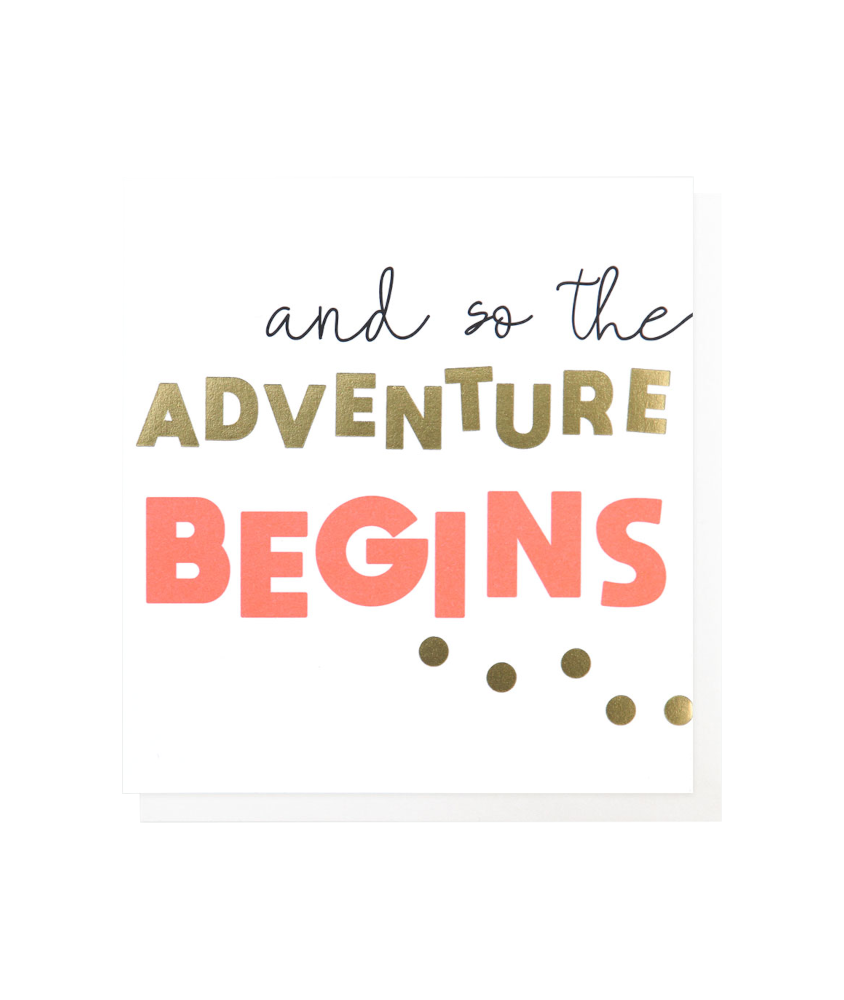 And so the Adventure begins