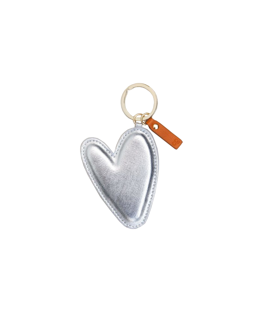 Schlüsselanhänger Mega Heart Silver
