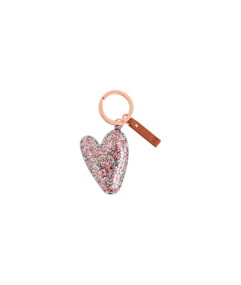 Schlüsselanhänger Multi Glitter Heart