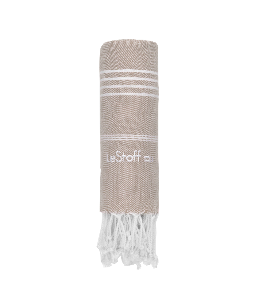 Baumwolltuch/Strandtuch - beige