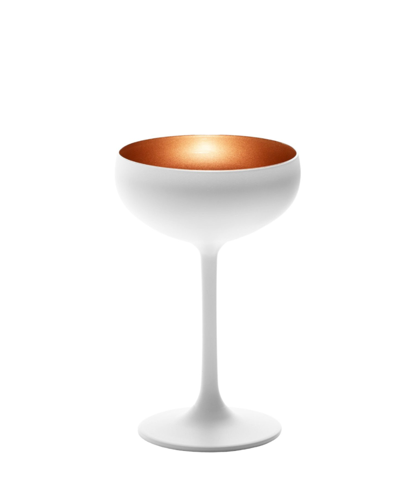 Sektschale Elements weiss/bronze - Stölzle