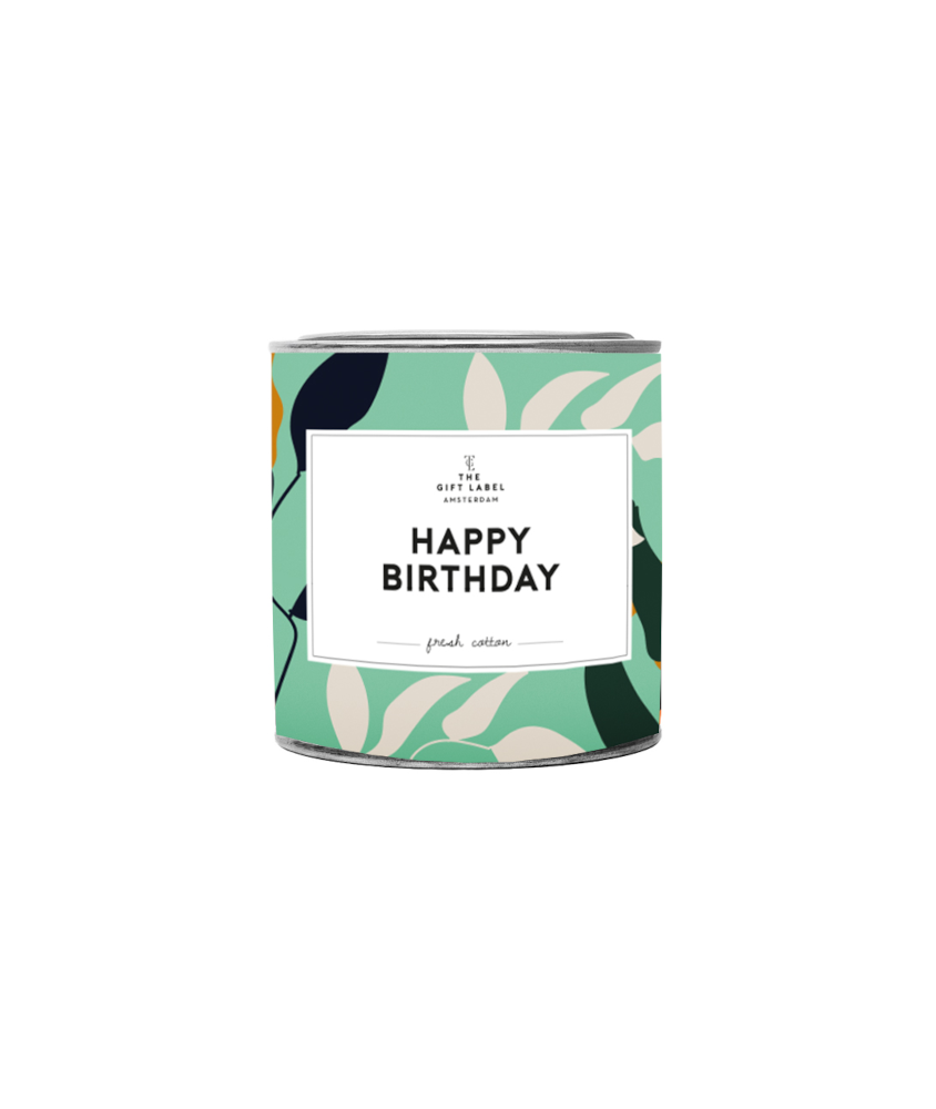 Duftkerze Happy Birthday - fresh cotton